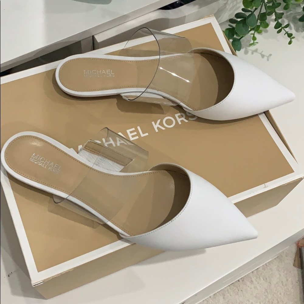 White Micheal Kors shoes